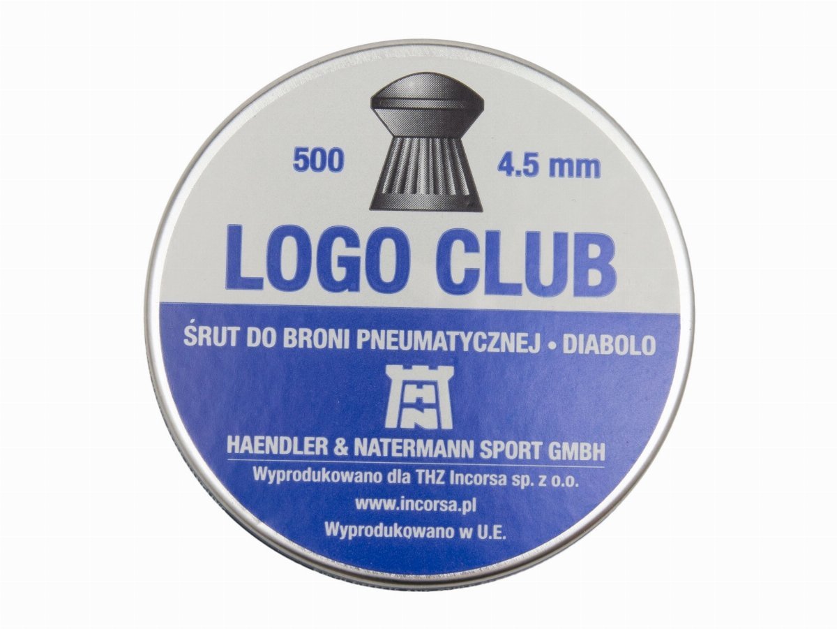 Opakowanie śrutu diabolo H&N Logo Club kal. 4,5 mm, 500 sztuk